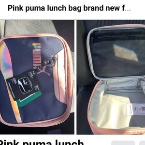 Pink puma lunch bag brand new